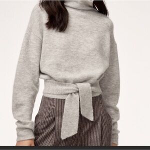 Aritzia Gray Turtleneck Sweater